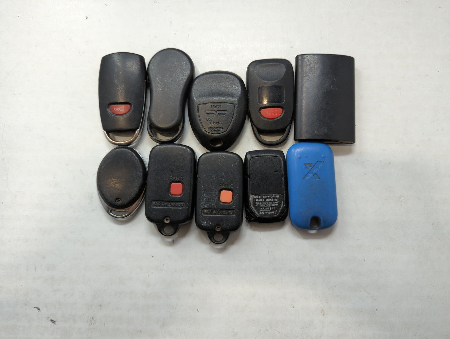 Lot of 10 Aftermarket Keyless Entry Remote Fob MIXED FCC IDS MIXED PART - Oemusedautoparts1.com