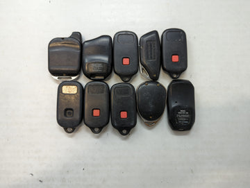 Lot of 10 Aftermarket Keyless Entry Remote Fob MIXED FCC IDS MIXED PART