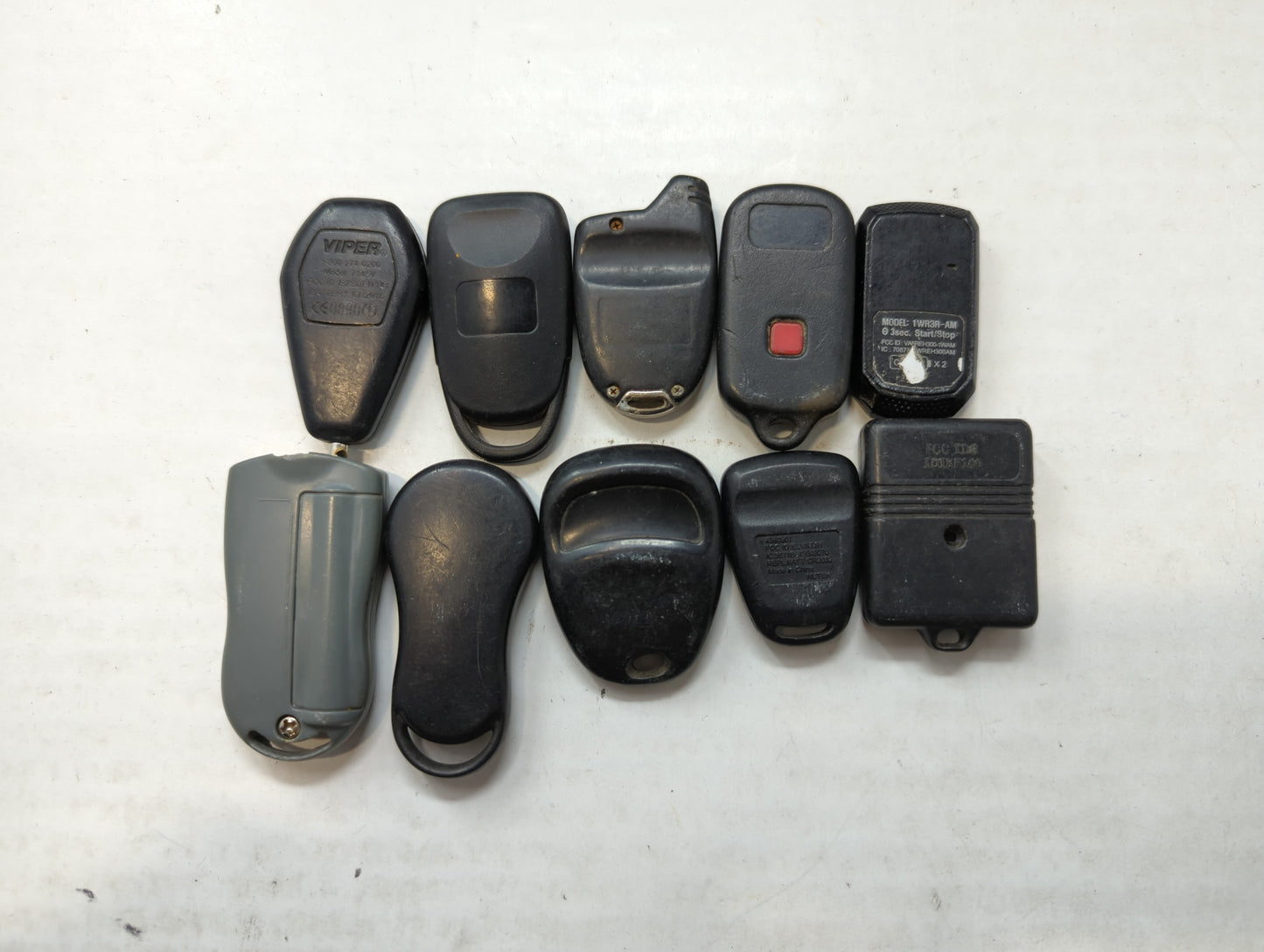 Lot of 10 Aftermarket Keyless Entry Remote Fob MIXED FCC IDS MIXED PART - Oemusedautoparts1.com