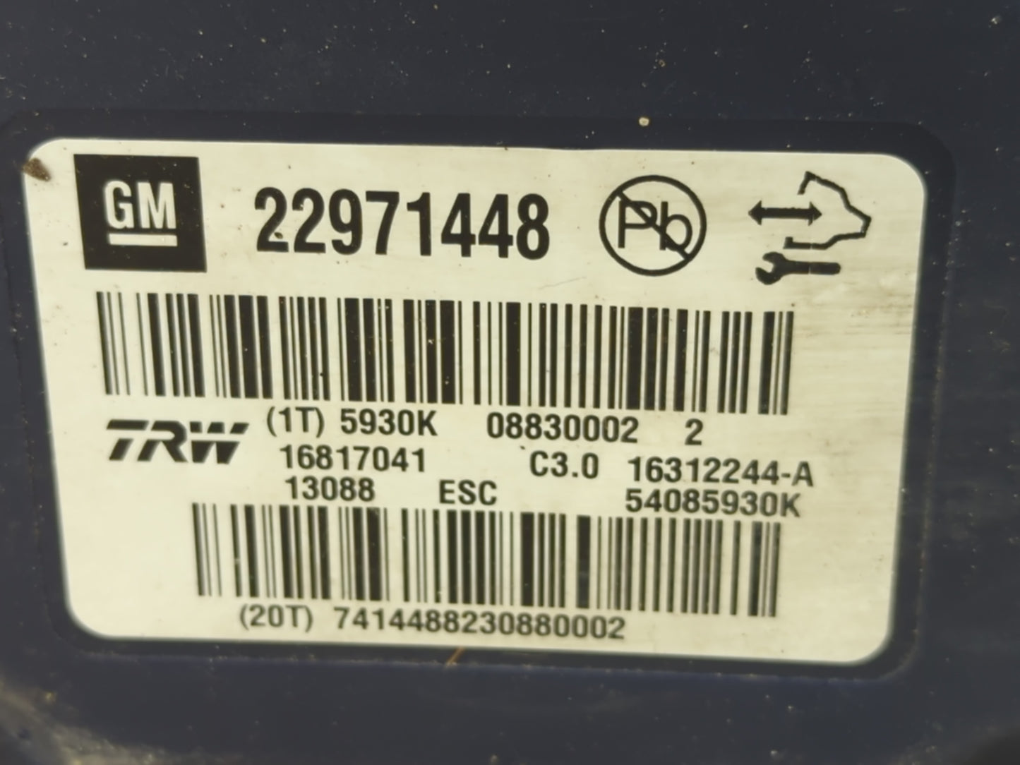 2013-2016 Chevrolet Malibu ABS Pump Control Module Replacement Fits Fits 2012 2013 2014 2015 2016 OEM Used Auto Parts - Oemu