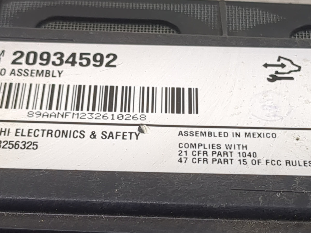 2007-2014 Chevrolet Tahoe Radio AM FM Cd Player Receiver Replacement Fits Fits 2007 2008 2009 2010 2011 2012 2013 2014 OEM U