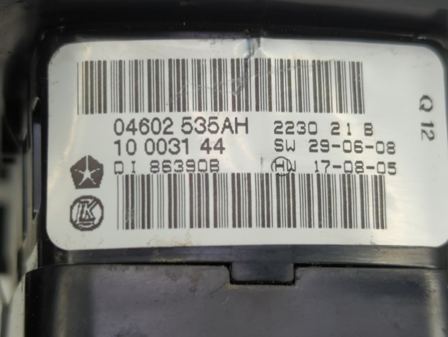 2008-2011 Dodge Grand Caravan Master Power Window Switch Replacement Driver Side Left Fits Fits 2008 2009 2010 2011 OEM Used
