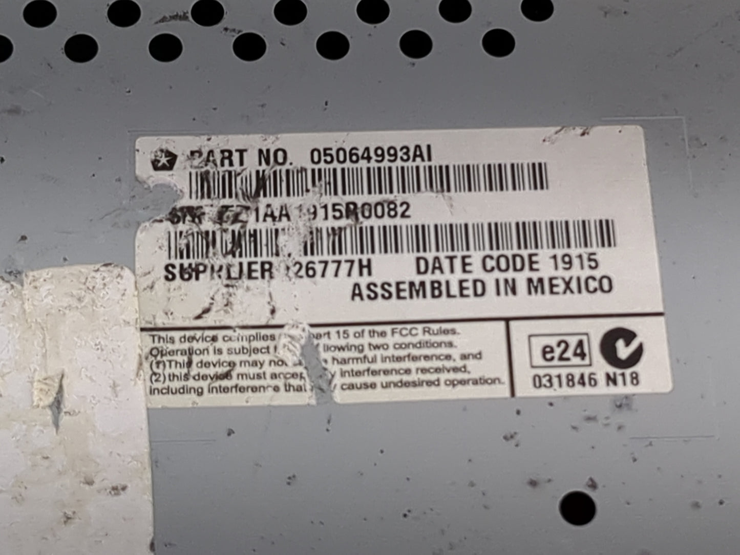 2016 Dodge Journey Information Display Screen 1179119 - Oemusedautoparts1.com
