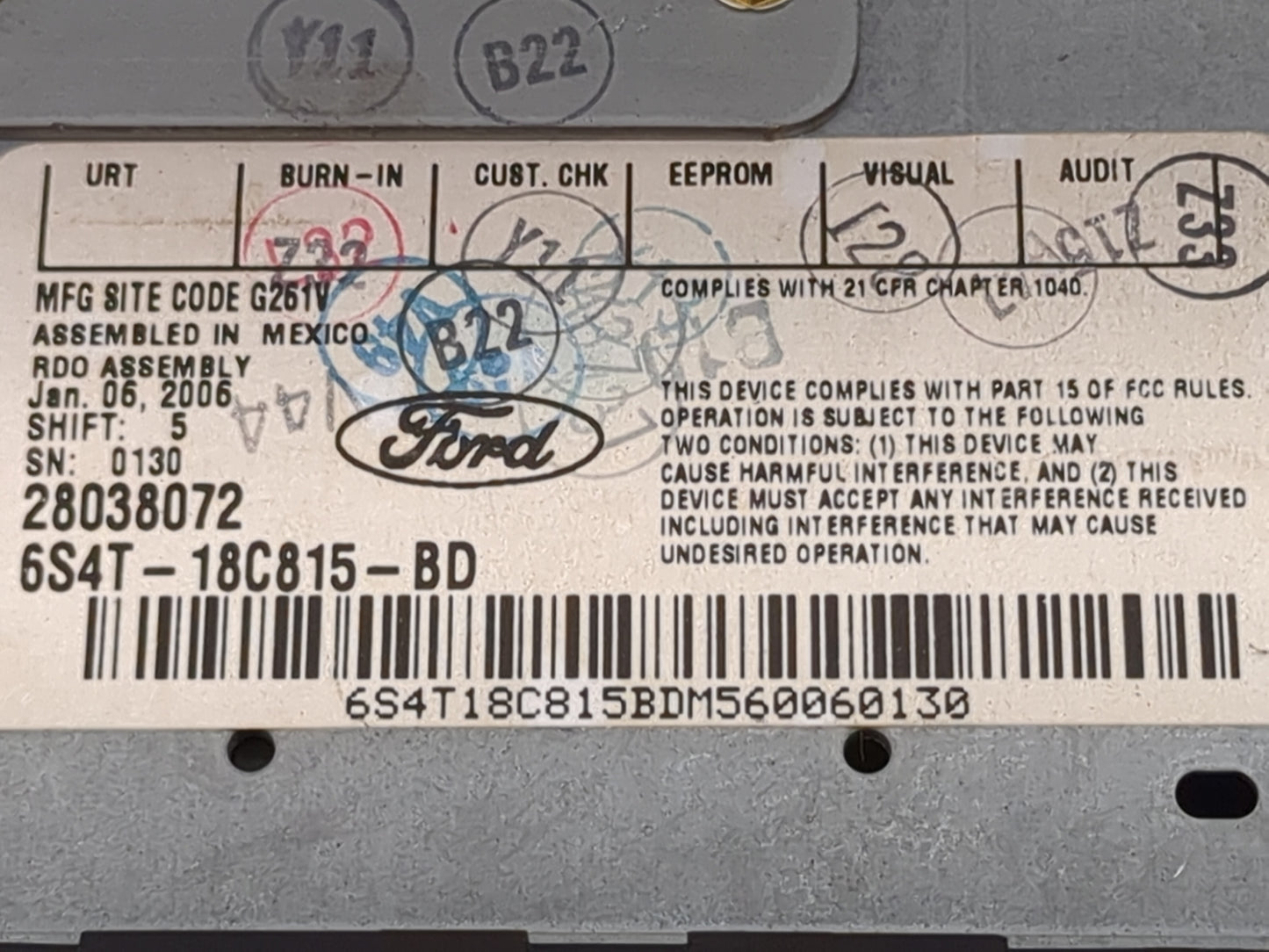 2005-2006 Ford Focus Radio AM FM Cd Player Receiver Replacement Fits Fits 2005 2006 OEM Used Auto Parts - Oemusedautoparts1.