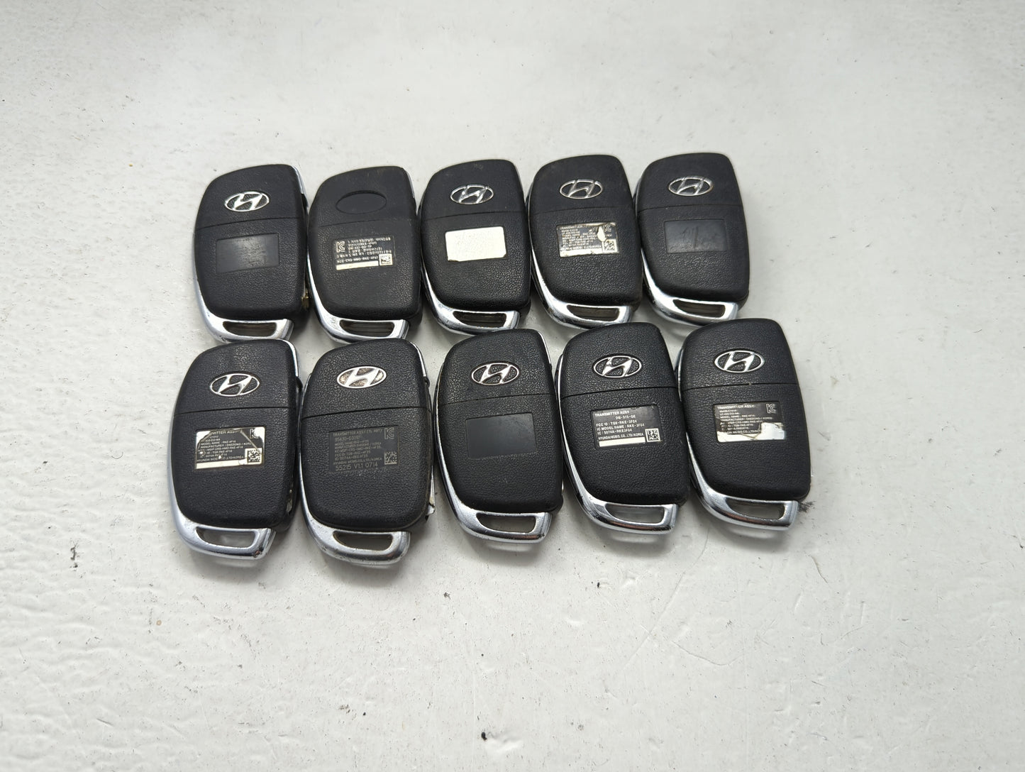 Lot of 10 Hyundai Keyless Entry Remote Fob MIXED FCC IDS MIXED PART 1473895 - Oemusedautoparts1.com