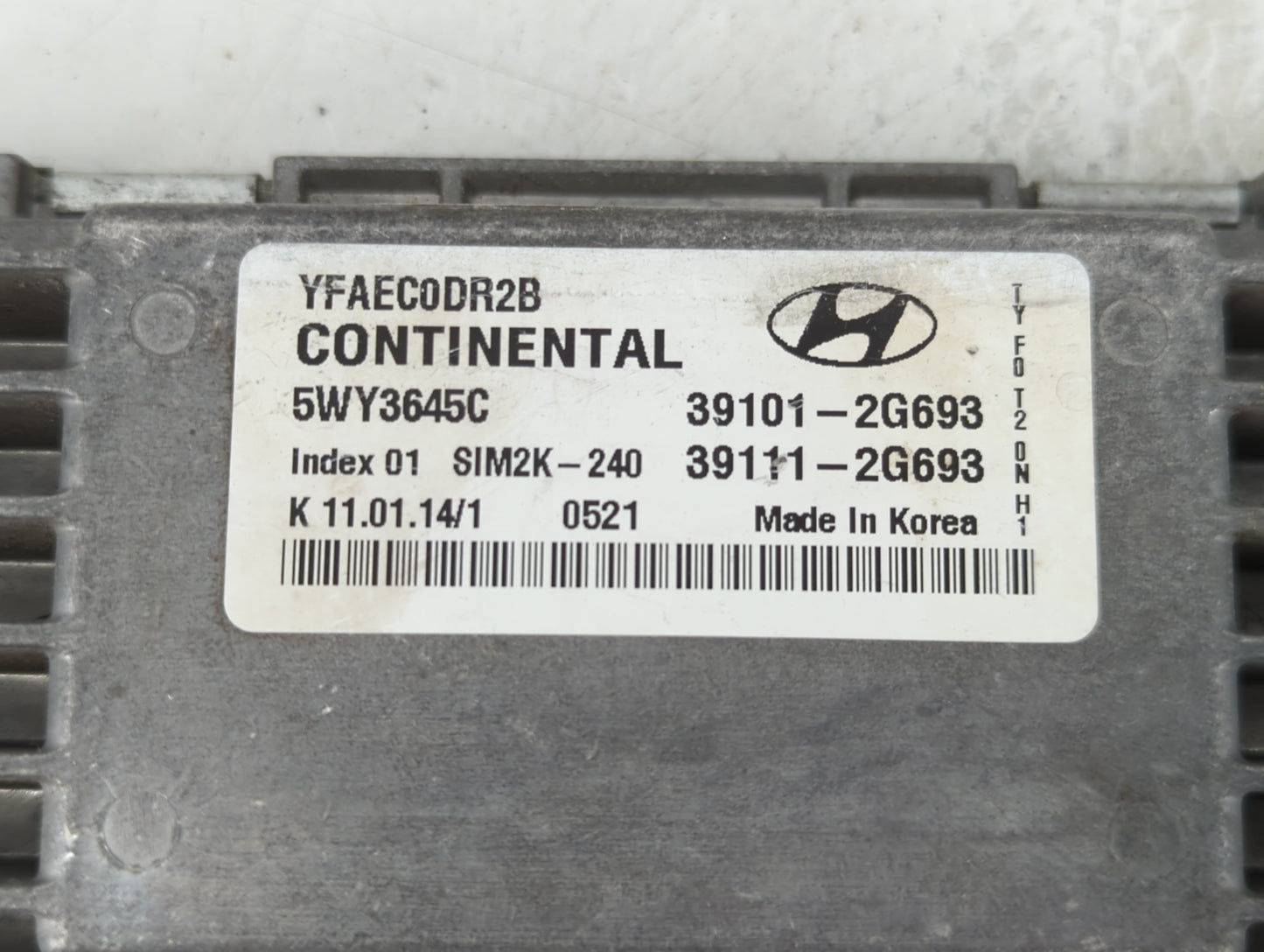 2011-2014 Hyundai Sonata PCM Engine Control Computer ECU ECM PCU OEM P/N:39101-2G692 39111-2G690 Fits Fits 2011 2012 2013 20