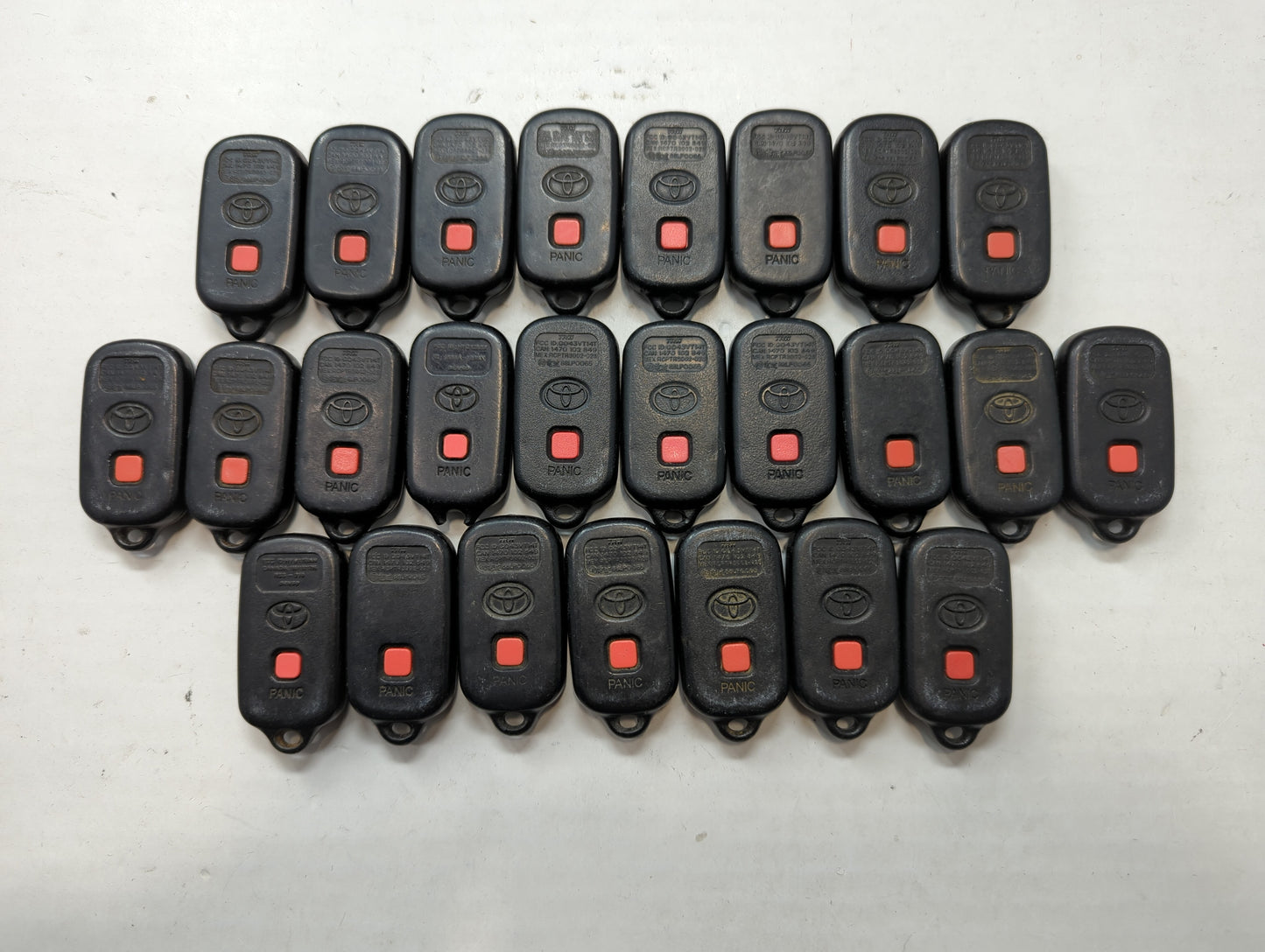 Lot of 25 Toyota Keyless Entry Remote Fob GQ43VT14T - Oemusedautoparts1.com