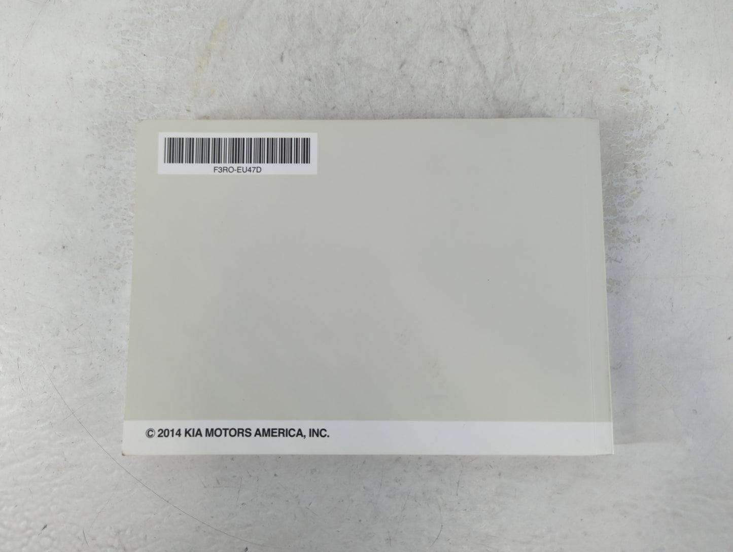 2015 Kia Cadenza Owners Manual Book Guide P/N:F3RO-EU47D OEM Used Auto Parts