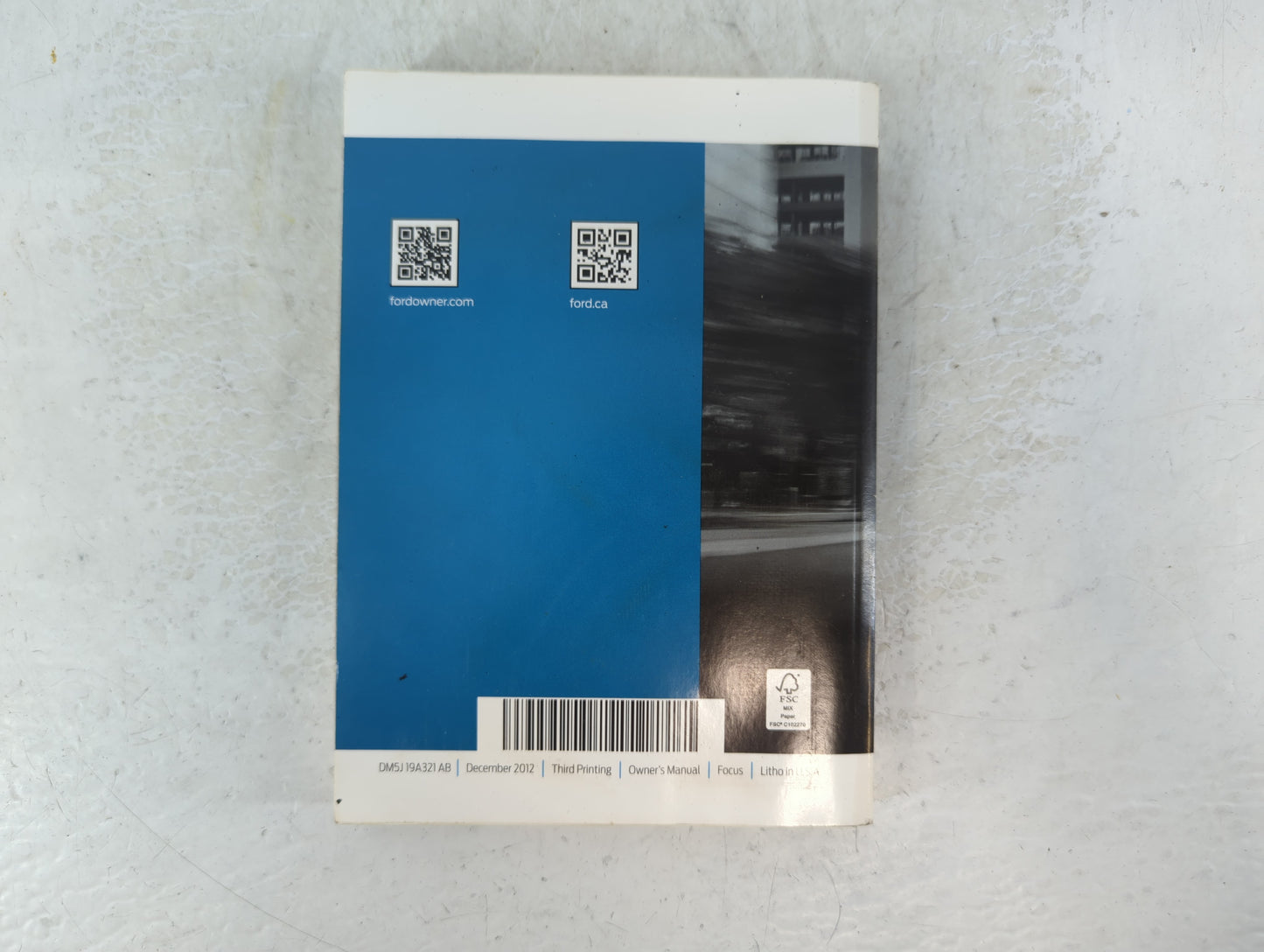 2013 Ford Focus Owners Manual Book Guide P/N:DM5J 19A321 AB OEM Used Auto Parts