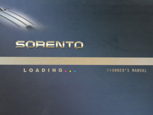 2011 Kia Sorento Owners Manual Book Guide P/N:A2PO-EU12H OEM Used Auto Parts