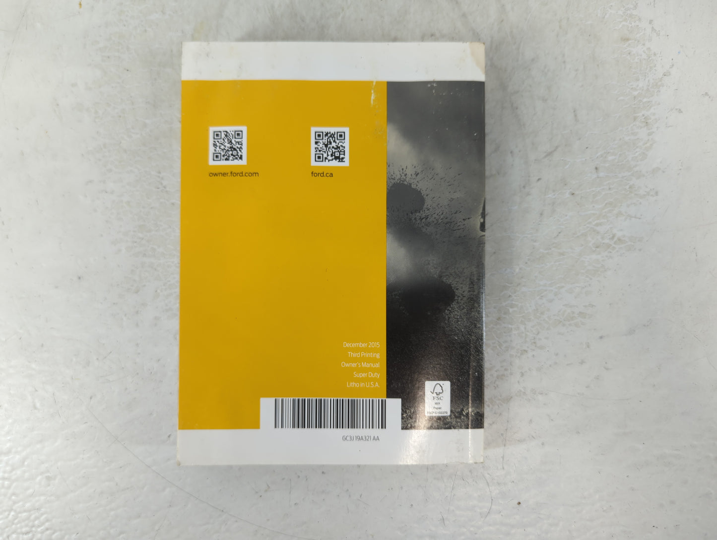 2015 Ford F-250 Super Duty Owners Manual Book Guide P/N:GC3J 19A321 AA OEM Used Auto Parts