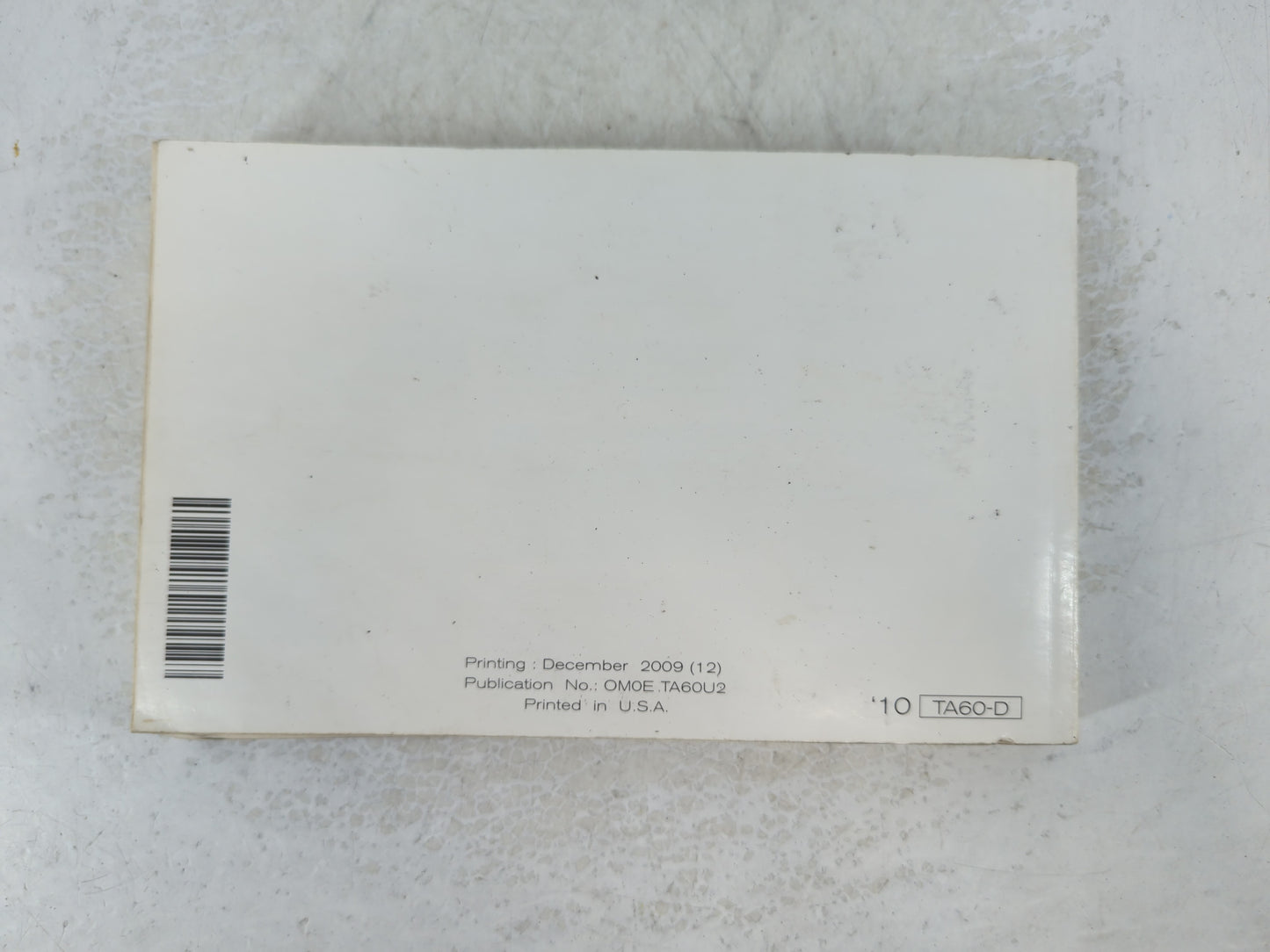 2010 Nissan Armada Owners Manual Book Guide P/N:OM0E TA60U2 OEM Used Auto Parts