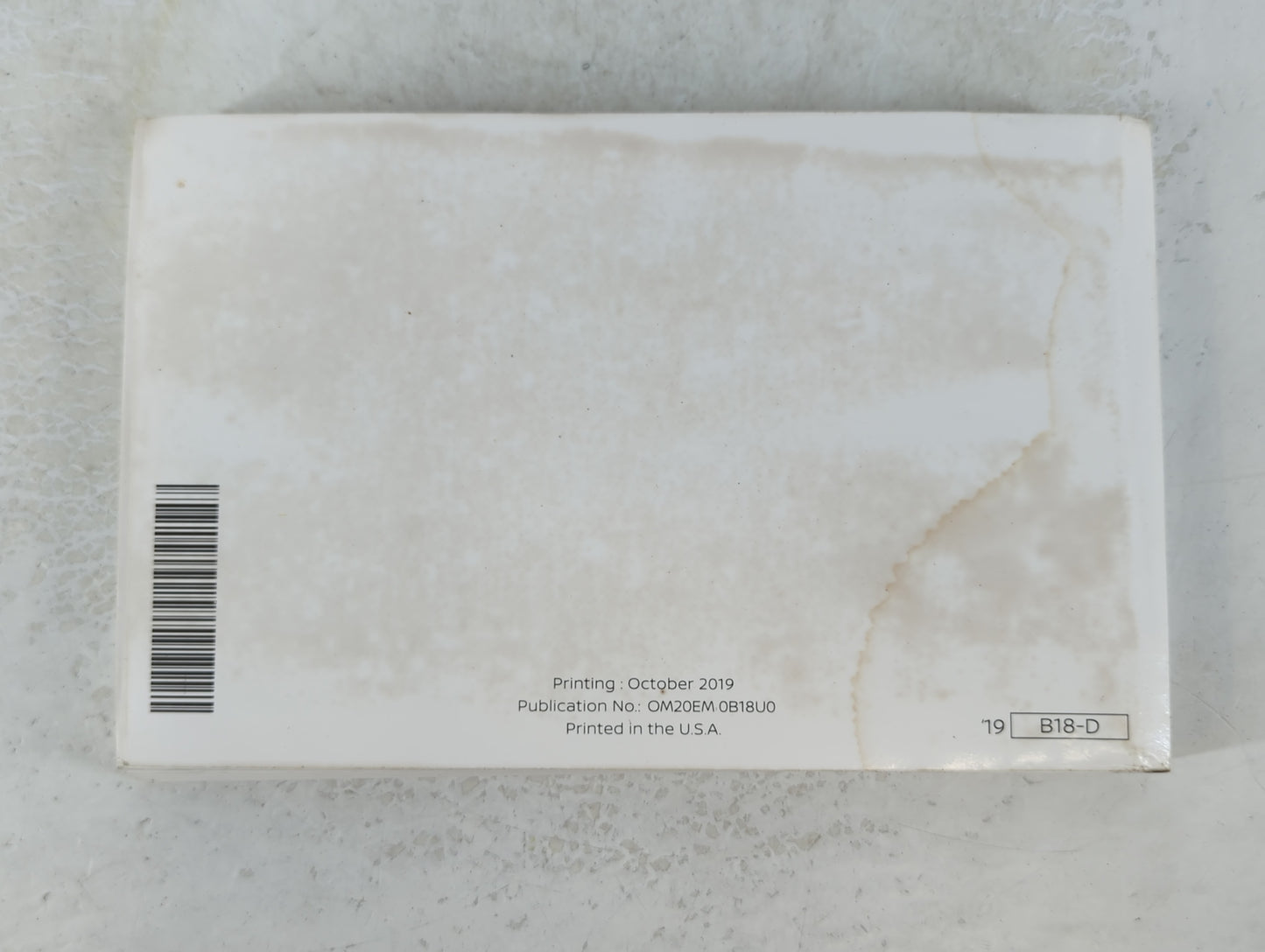 2020 Nissan Sentra Owners Manual Book Guide P/N:OM20EM 0B18U0 OEM Used Auto Parts