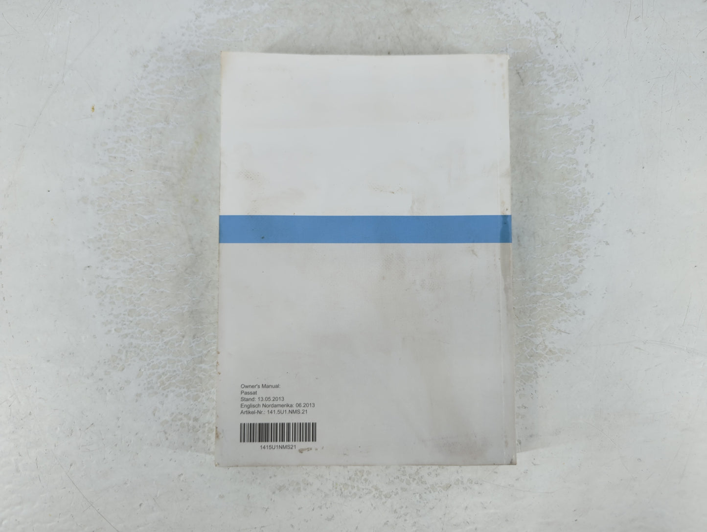 2016 Volkswagen Passat Owners Manual Book Guide P/N:1415U1NMS21 OEM Used Auto Parts