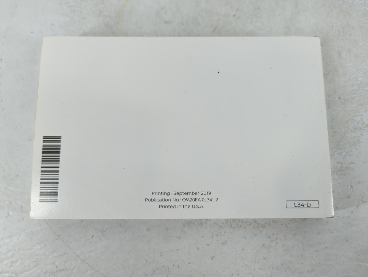 2020 Nissan Altima Owners Manual Book Guide P/N:OM20EA 0L34U2 OEM Used Auto Parts