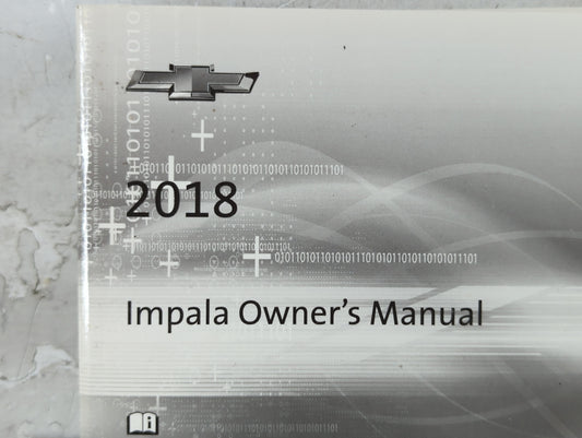 2018 Chevrolet Impala Owners Manual Book Guide P/N:23401256 OEM Used Auto Parts