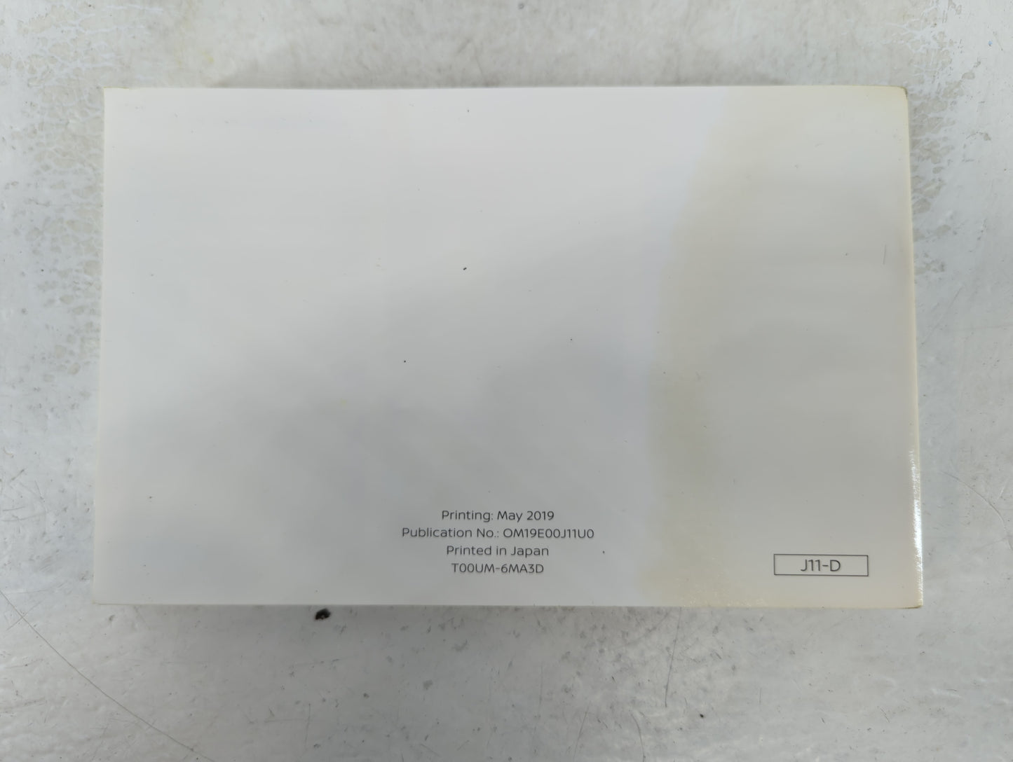 2019 Nissan Rogue Sport Owners Manual Book Guide P/N:T00UM-6MA3D OEM Used Auto Parts