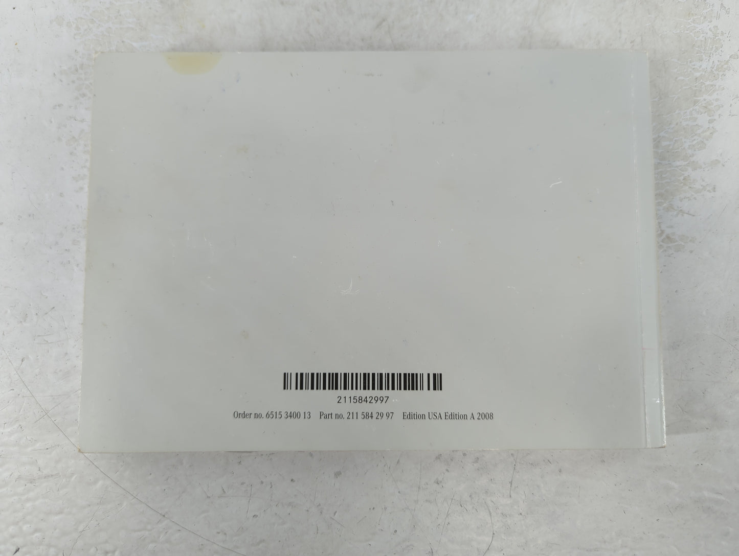 2008 Mercedes-Benz E320 Owners Manual Book Guide P/N:211 584 29 97 OEM Used Auto Parts