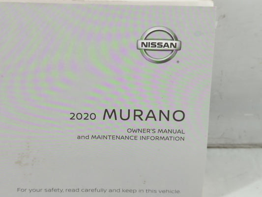 2020 Nissan Murano Owners Manual Book Guide P/N:OM20EA 0Z52U1 OEM Used Auto Parts