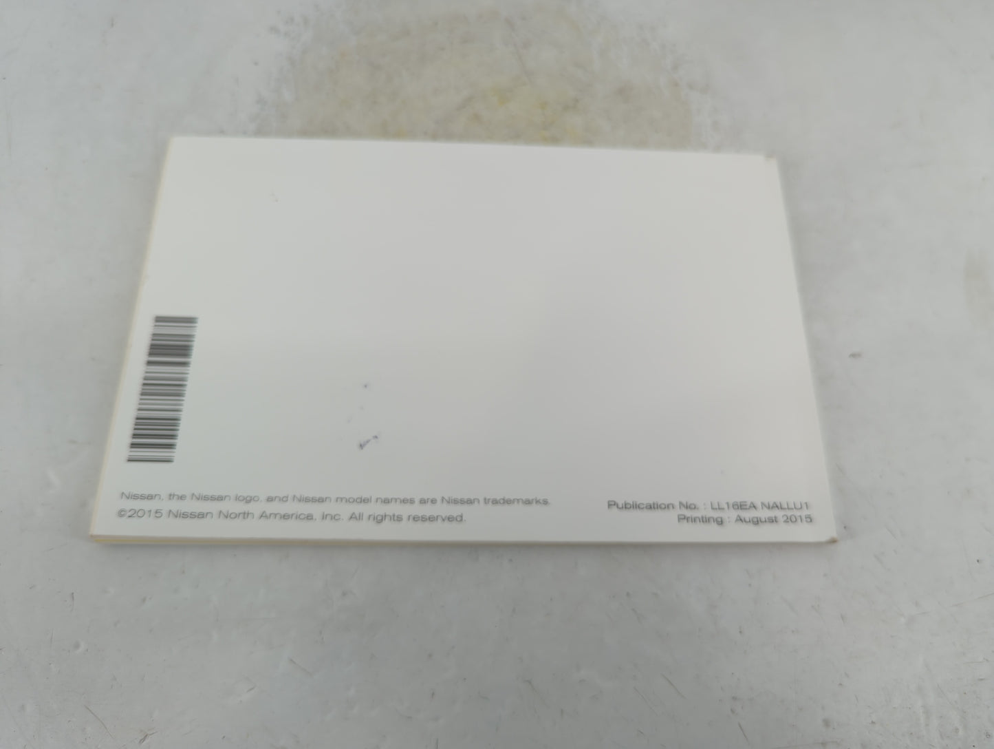 2016 Nissan Altima Owners Manual Book Guide P/N:LL16EA NALLU1 OEM Used Auto Parts