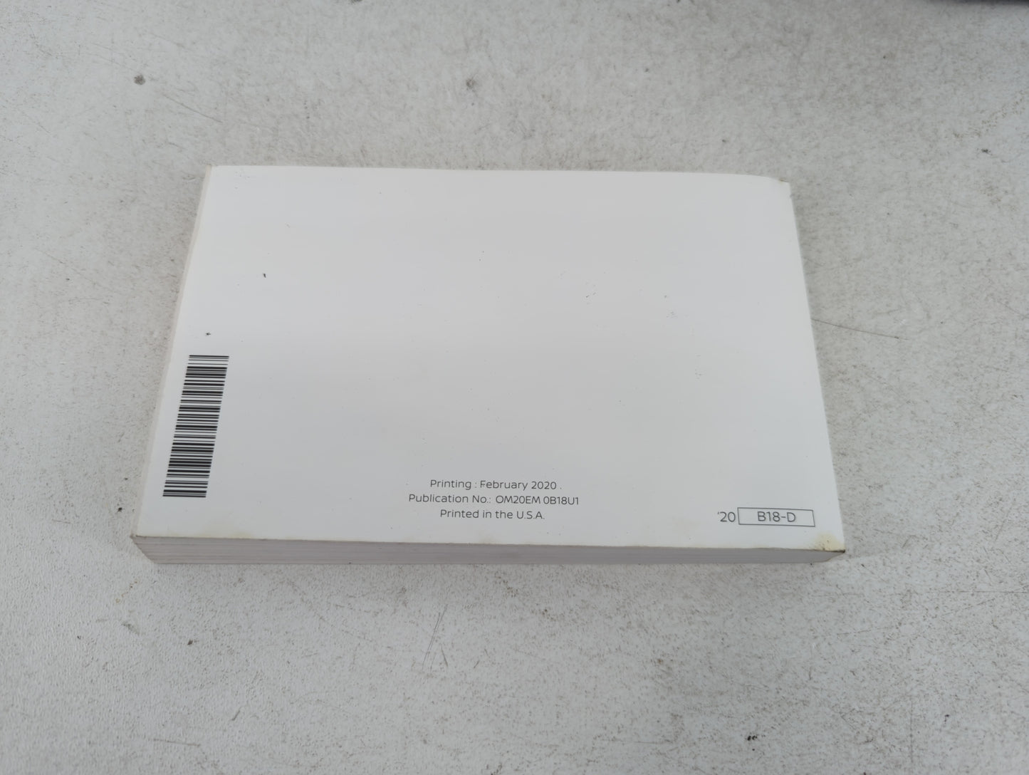 2020 Nissan Sentra Owners Manual Book Guide P/N:OM20EM 0B18U1 OEM Used Auto Parts