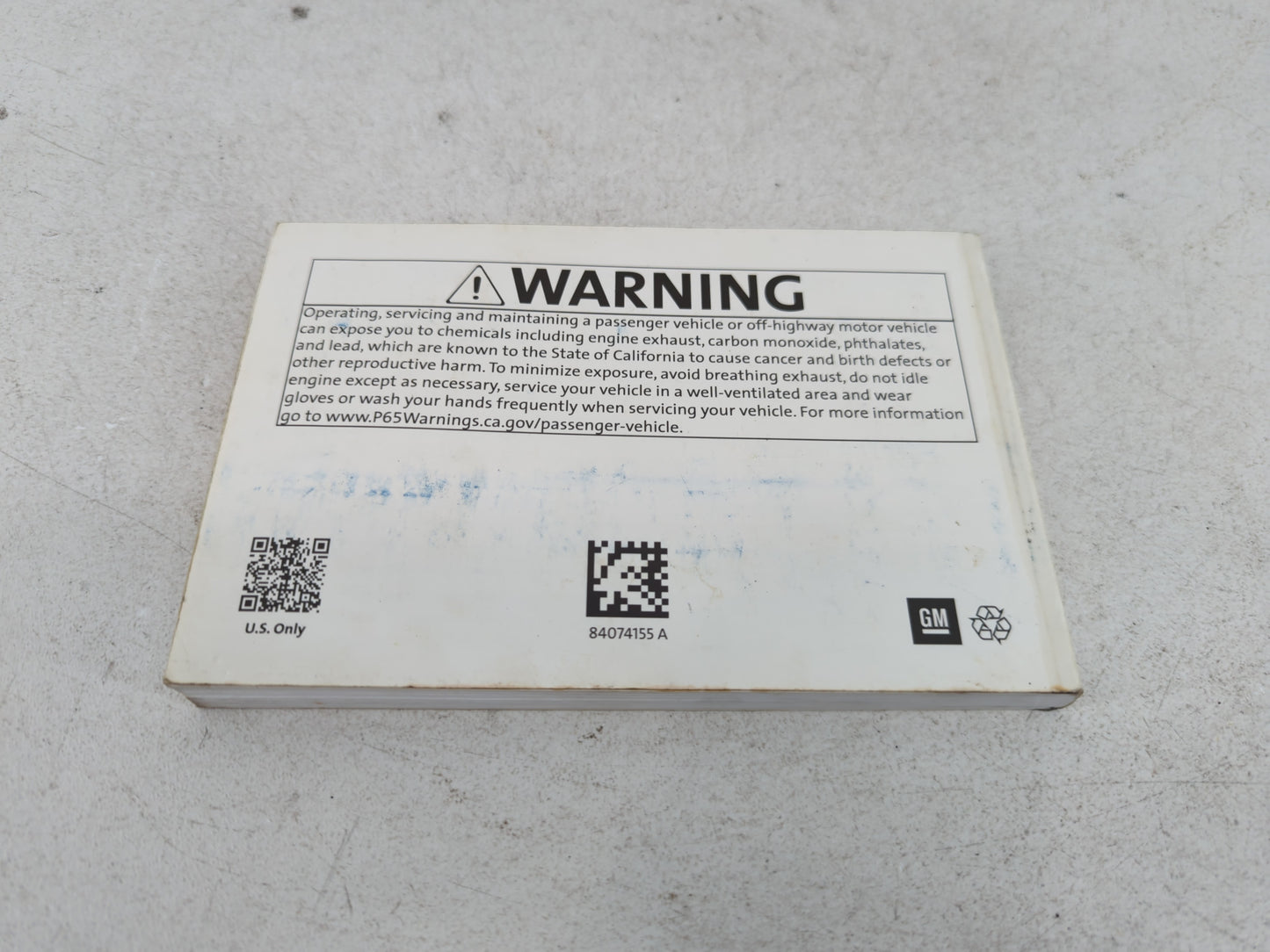 2019 Chevrolet Malibu Owners Manual Book Guide P/N:84074155 OEM Used Auto Parts