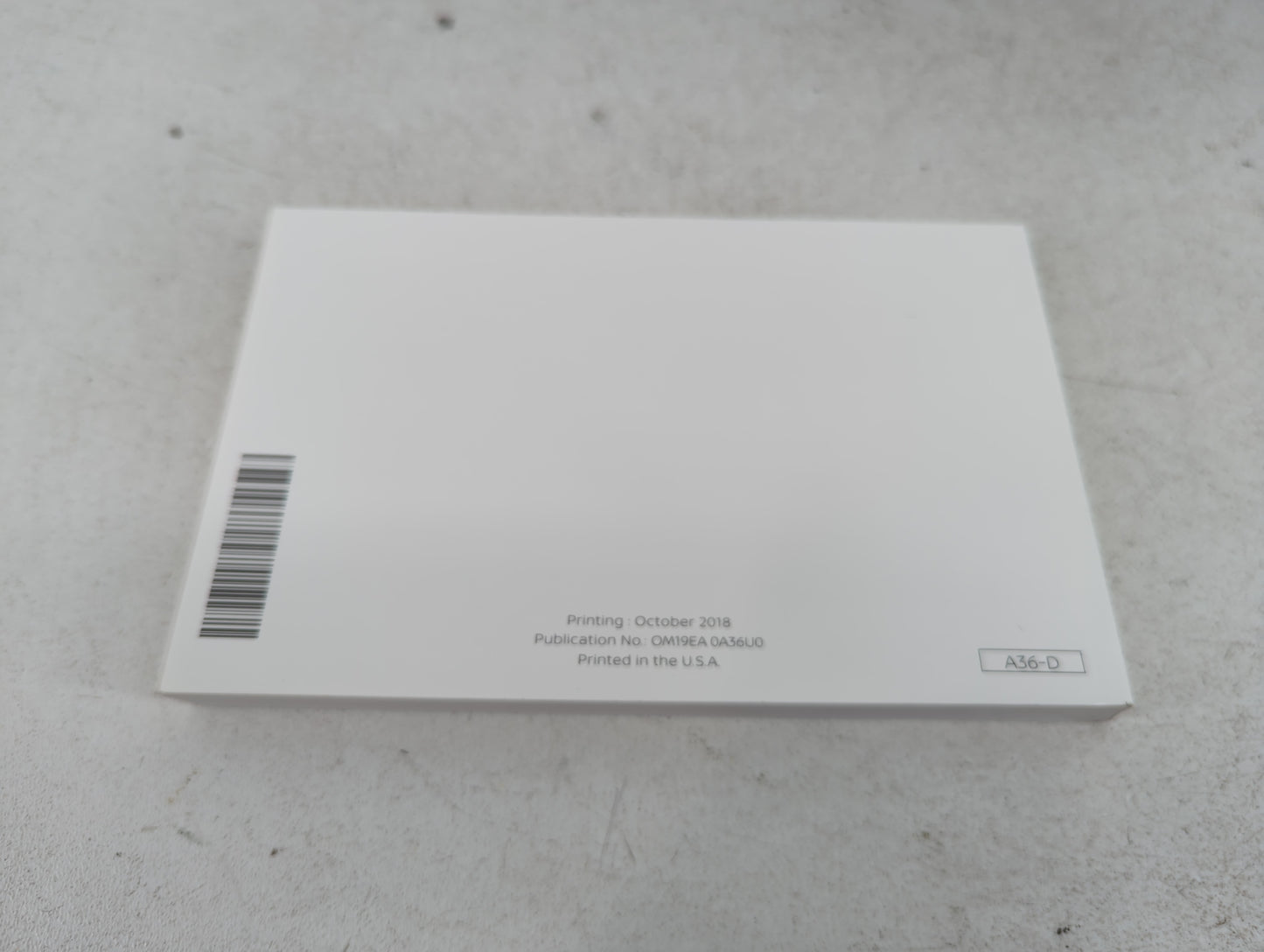 2019 Nissan Maxima Owners Manual Book Guide P/N:OM19EA 0A36U0 OEM Used Auto Parts