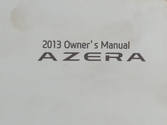 2013 Hyundai Azera Owners Manual Book Guide P/N:D3V0-EU35E OEM Used Auto Parts