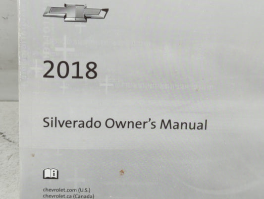 2018 Chevrolet Silverado 1500 Owners Manual Book Guide P/N:84016520 B OEM Used Auto Parts