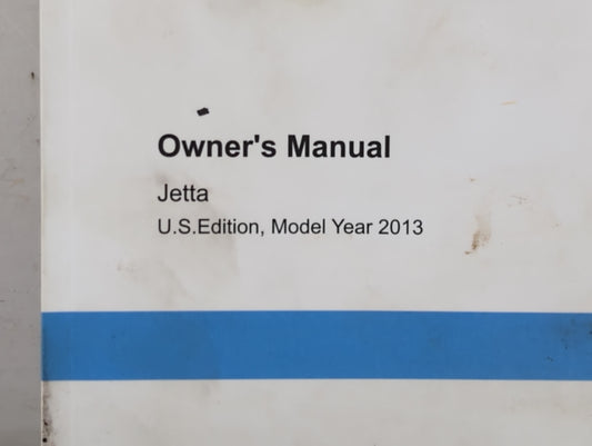 2013 Volkswagen Jetta Owners Manual Book Guide P/N:1315U1JT621 OEM Used Auto Parts