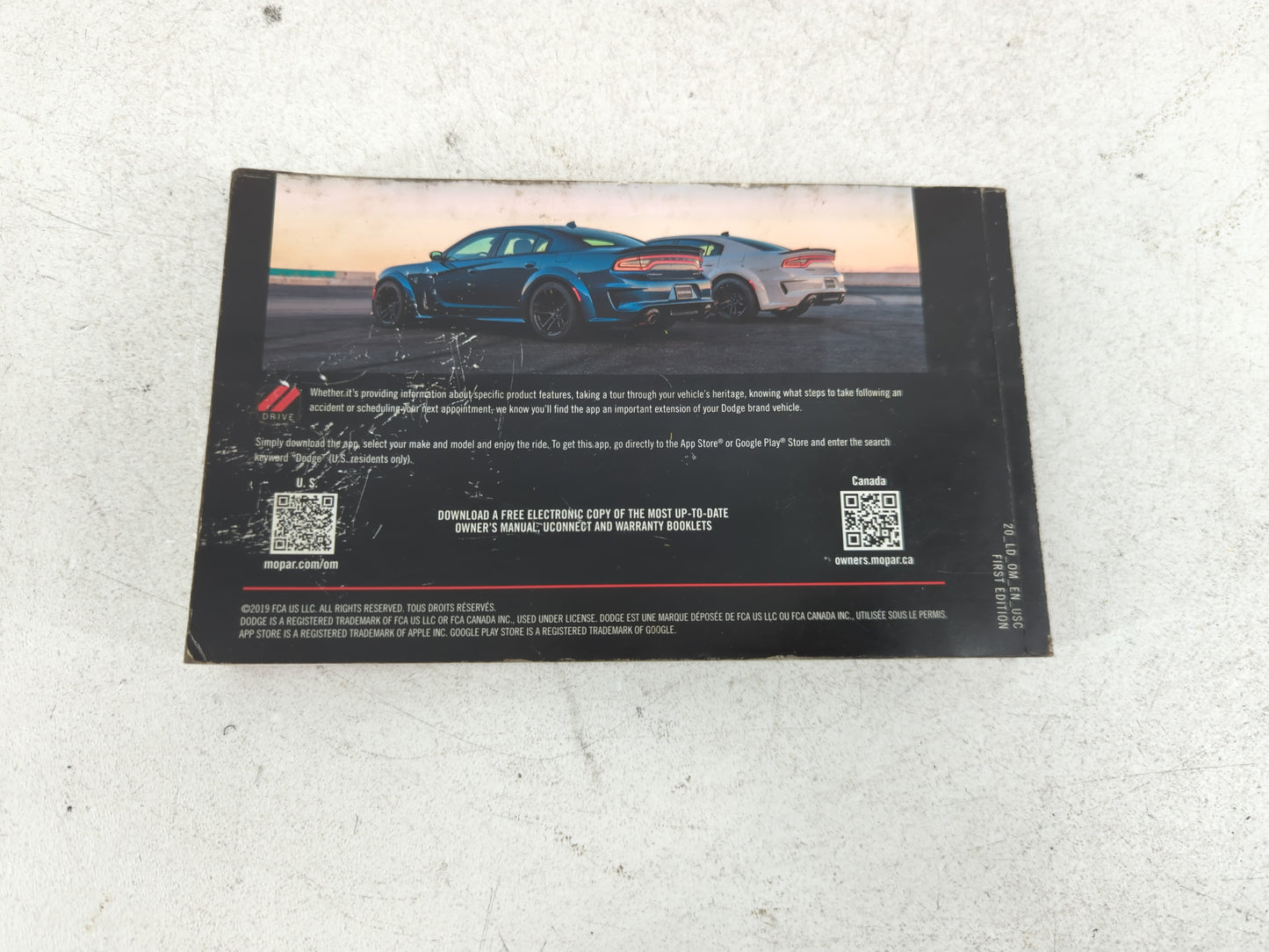 2020 Dodge Charger Owners Manual Book Guide OEM Used Auto Parts