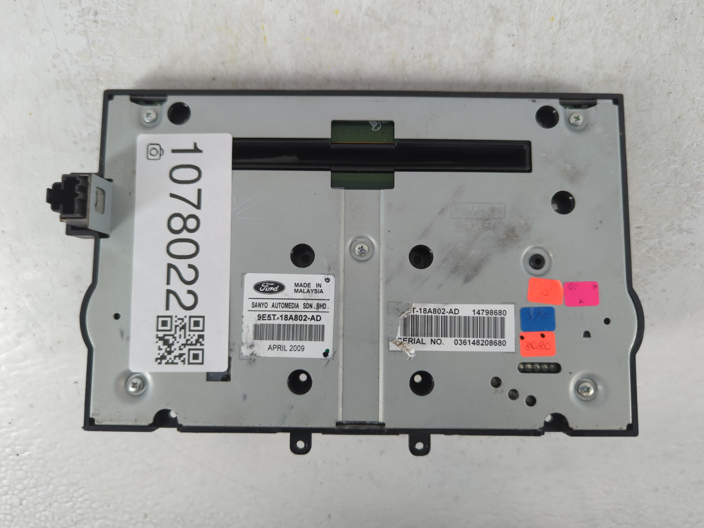 2010 Mercury Milan Radio AM FM Cd Player Receiver Replacement P/N:9E5T-18A802-AD Fits OEM Used Auto Parts - Oemusedautoparts1.com
