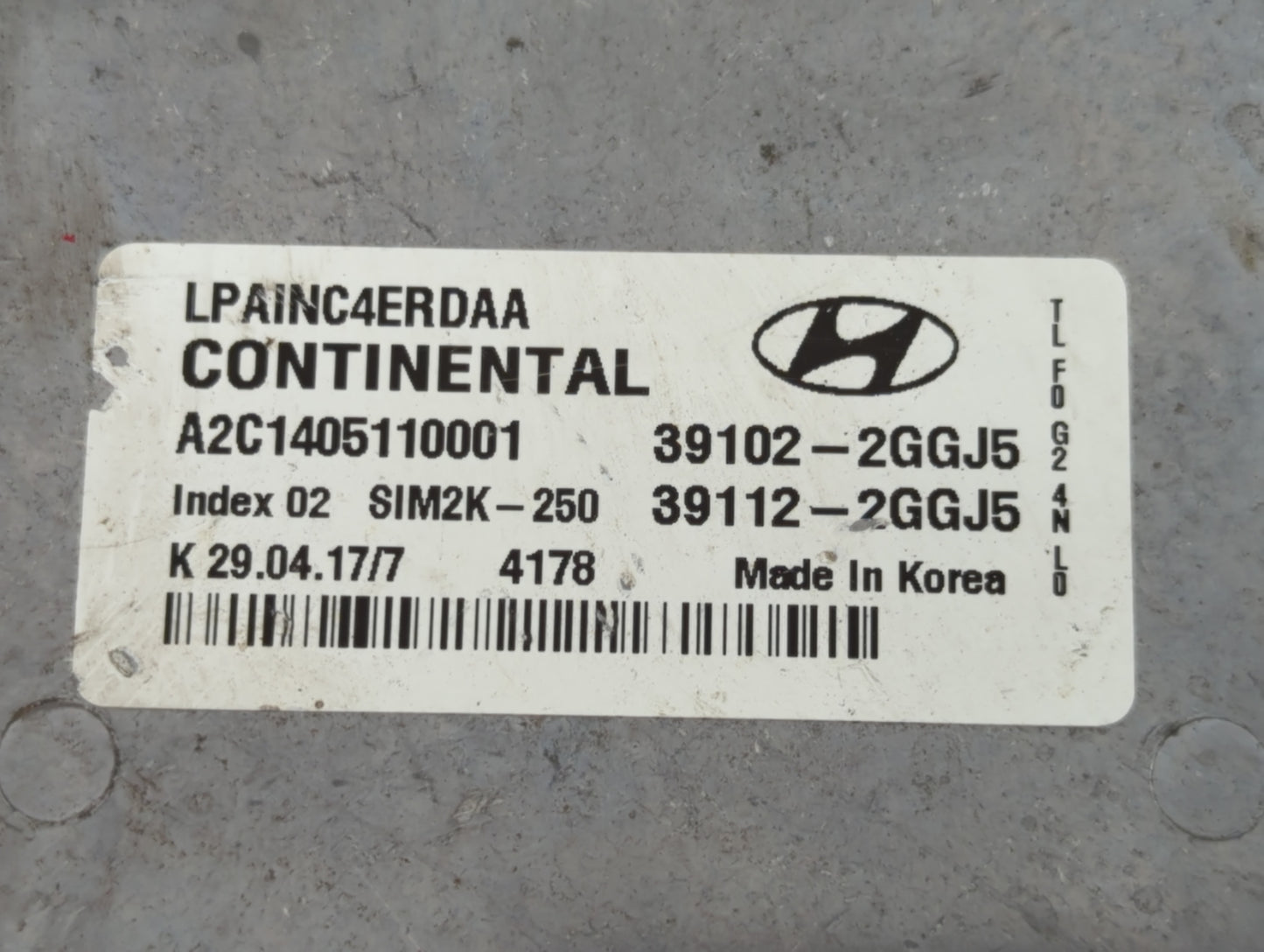 2018-2019 Hyundai Sonata PCM Engine Control Computer ECU ECM PCU OEM P/N:39112-2GGJ5 39102-2GGJ5 Fits Fits 2018 2019 OEM Used Auto Parts - Oemusedautoparts1.com