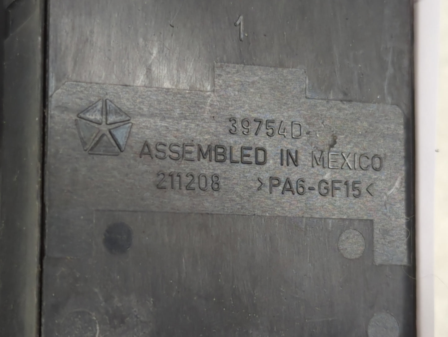 2000 Dodge Caravan Master Power Window Switch Replacement Driver Side Left P/N:39754D Fits OEM Used Auto Parts