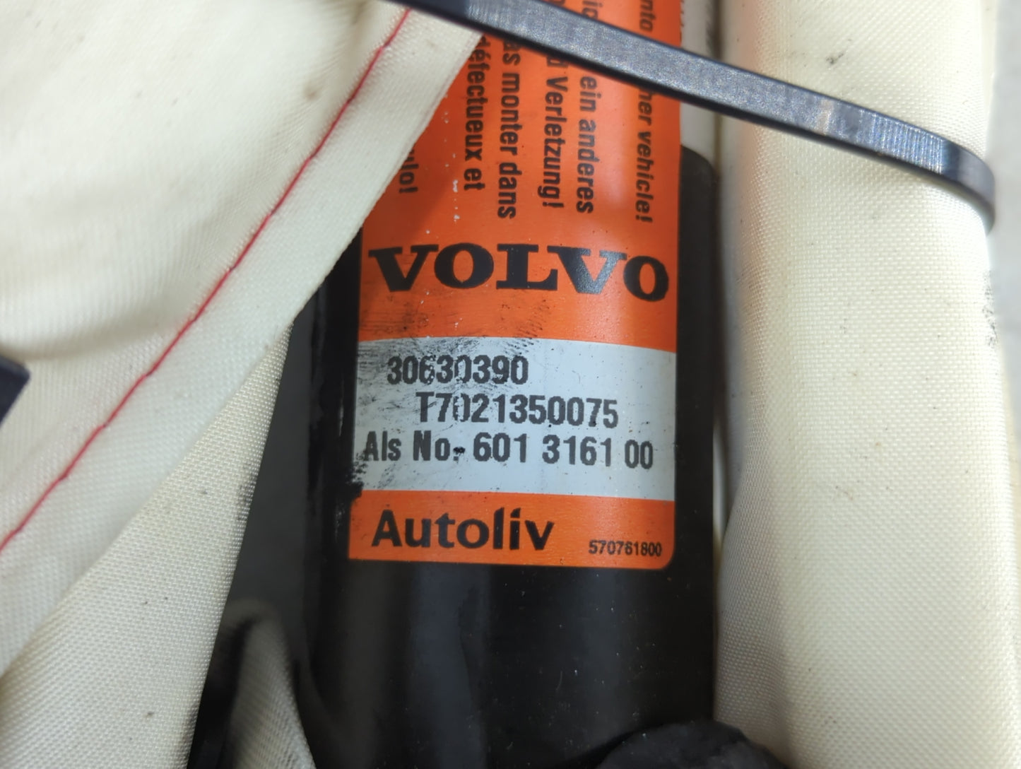 Volvo V40 Passenger Curtain Air Bag Oem - Oemusedautoparts1.com