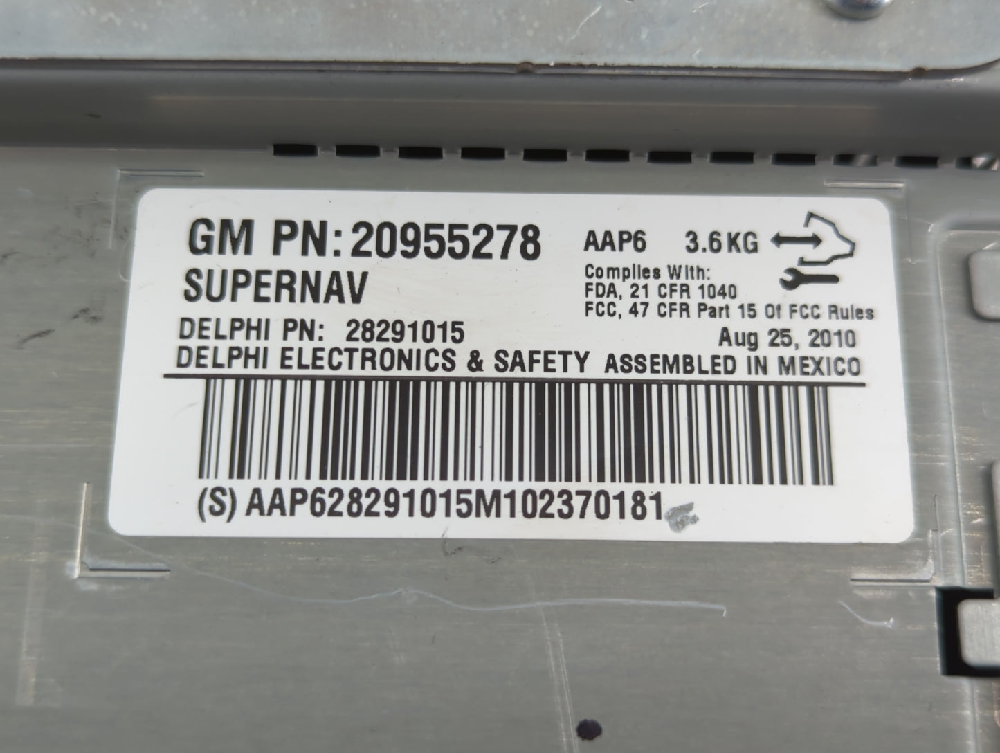 2011 Cadillac Escalade Radio AM FM Cd Player Receiver Replacement P/N:20955278 Fits OEM Used Auto Parts