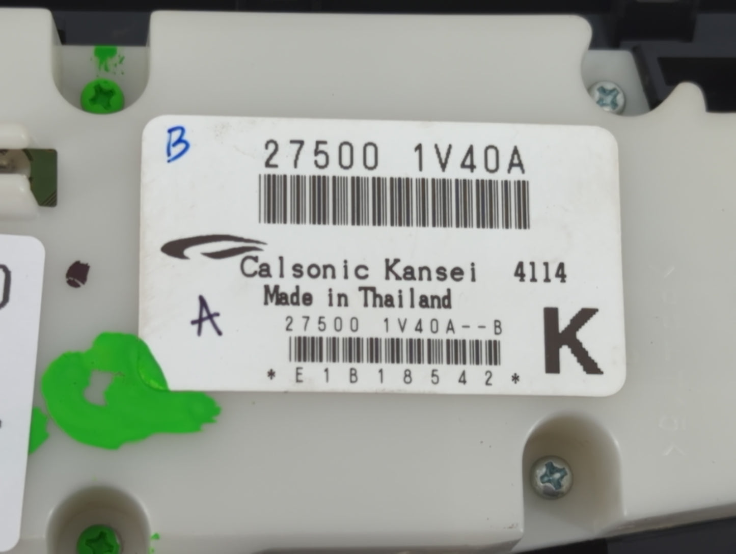 2010-2014 Nissan Murano Climate Control Module Temperature AC/Heater Replacement P/N:27500 1V40A 1GR1B Fits OEM Used Auto Parts - Oemusedautoparts1.com