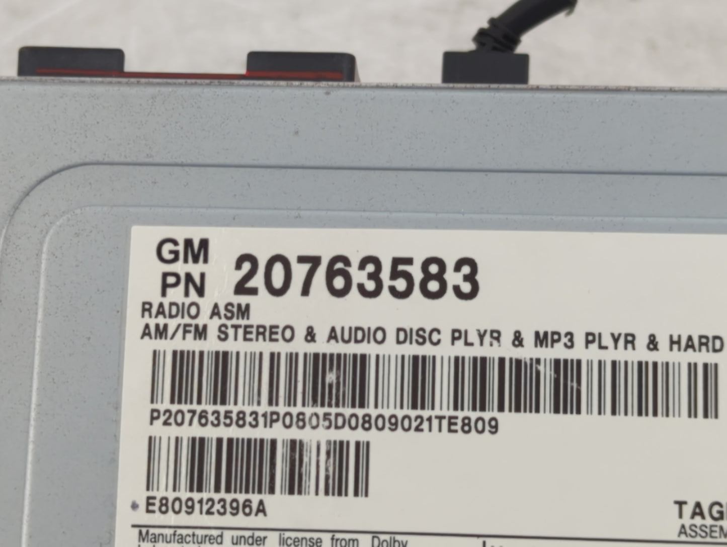 2008-2014 Cadillac Cts Radio AM FM Cd Player Receiver Replacement P/N:20763583 Fits Fits 2008 2009 2010 2011 2012 2013 2014 OEM Used Auto Parts - Oemusedautoparts1.com