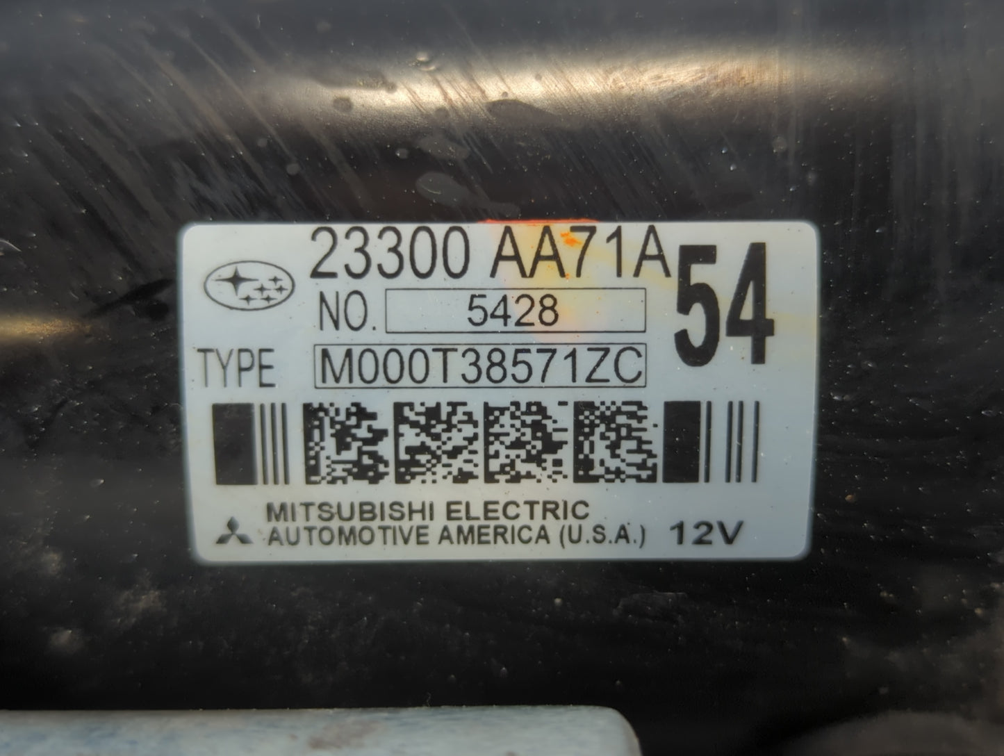2015-2019 Subaru Legacy Car Starter Motor Solenoid OEM P/N:23300 AA71A Fits Fits 2015 2016 2017 2018 2019 OEM Used Auto Parts - Oemusedautoparts1.com