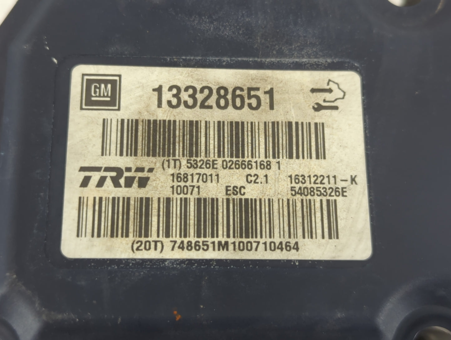 2011 Buick Regal ABS Pump Control Module Replacement P/N:13328651 Fits OEM Used Auto Parts - Oemusedautoparts1.com