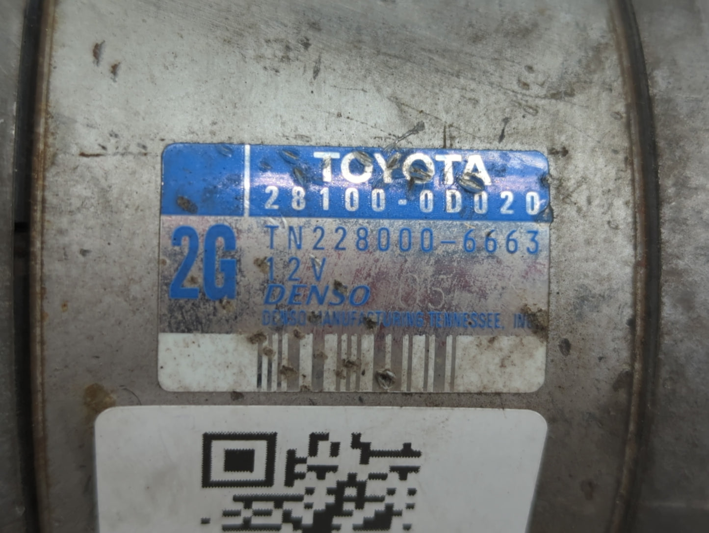 1998-2003 Toyota Corolla Car Starter Motor Solenoid OEM P/N:TN228000-6663 28100-0D020 Fits Fits 1998 1999 2000 2001 2002 2003 OEM Used Auto Parts
