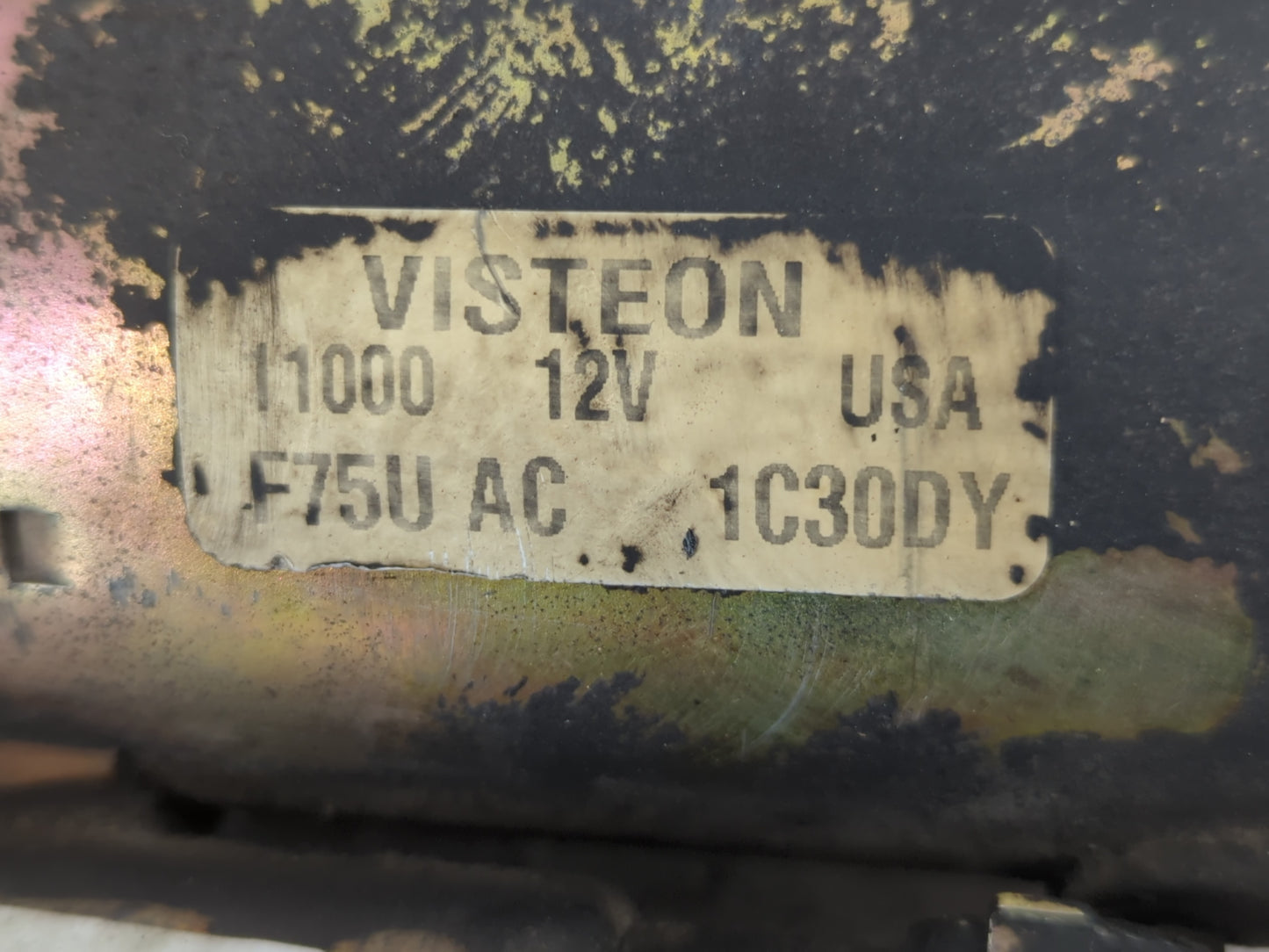 2001 Ford E-350 Super Duty Car Starter Motor Solenoid OEM P/N:F75U 11000 AC Fits OEM Used Auto Parts