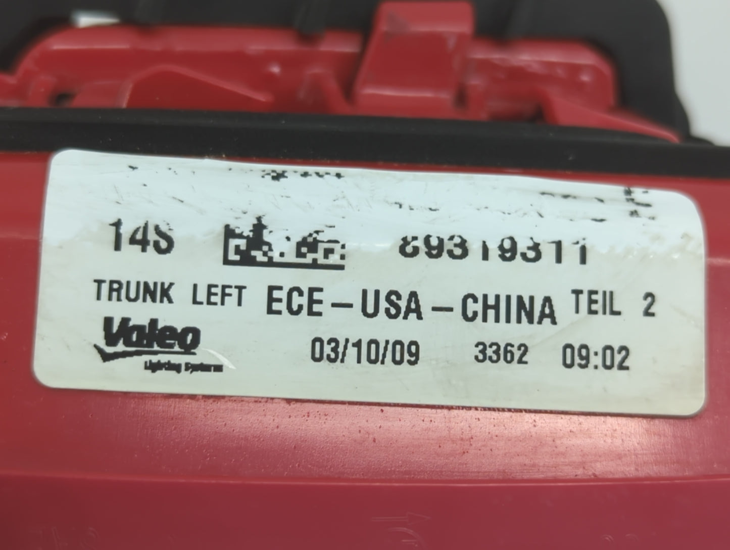 2009-2011 Audi A6 Tail Light Assembly Driver Left OEM P/N:89319311 Fits Fits 2009 2010 2011 OEM Used Auto Parts