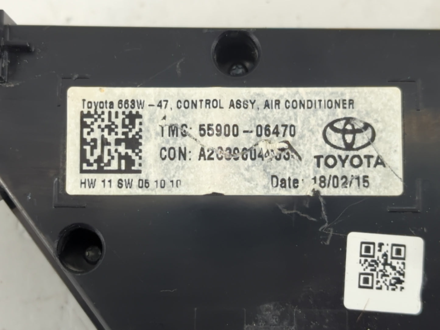 2018-2022 Toyota Camry Climate Control Module Temperature AC/Heater Replacement P/N:55900-06470 Fits Fits 2018 2019 2020 2021 2022 OEM Used Auto Parts