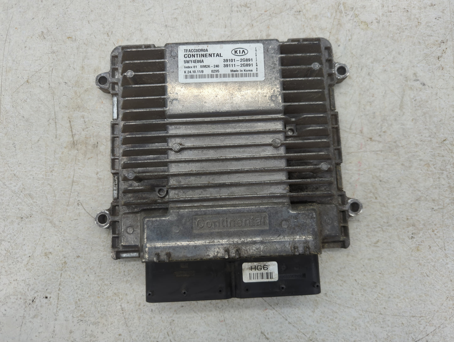 2011-2013 Kia Optima PCM Engine Control Computer ECU ECM PCU OEM P/N:39111-2G891 39101-2G891 Fits Fits 2011 2012 2013 OEM Used Auto Parts - Oemusedautoparts1.com