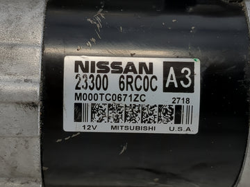 2022 Nissan Rogue Car Starter Motor Solenoid OEM P/N:23300 6RC0C Fits OEM Used Auto Parts