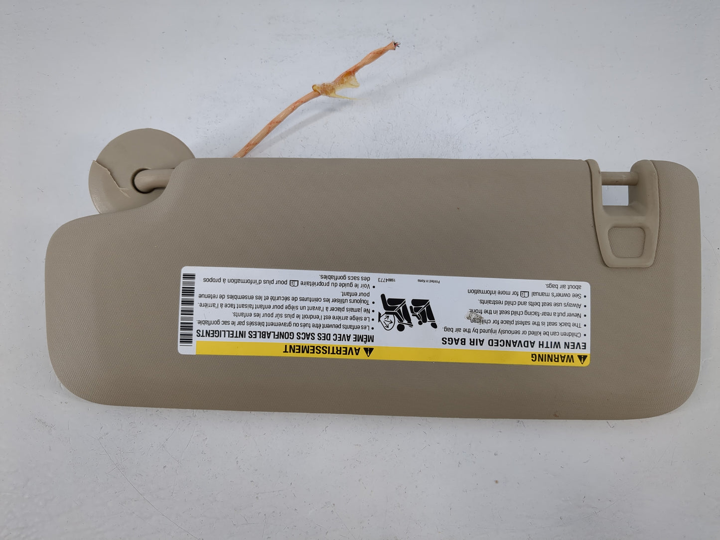 2011-2016 Chevrolet Cruze Sun Visor Shade Replacement Passenger Right Mirror Fits Fits 2011 2012 2013 2014 2015 2016 OEM Used Auto Parts