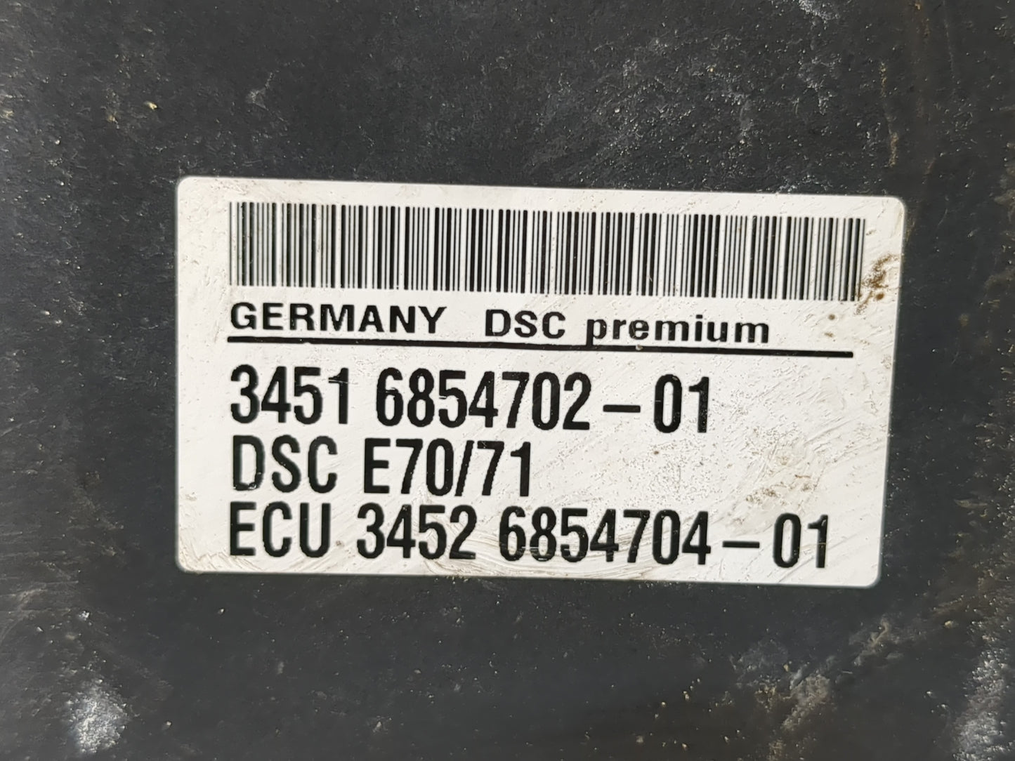2007-2013 Bmw X5 ABS Pump Control Module Replacement P/N:3451 6854702-01 Fits Fits 2007 2008 2009 2010 2011 2012 2013 2014 OEM Used Auto Parts