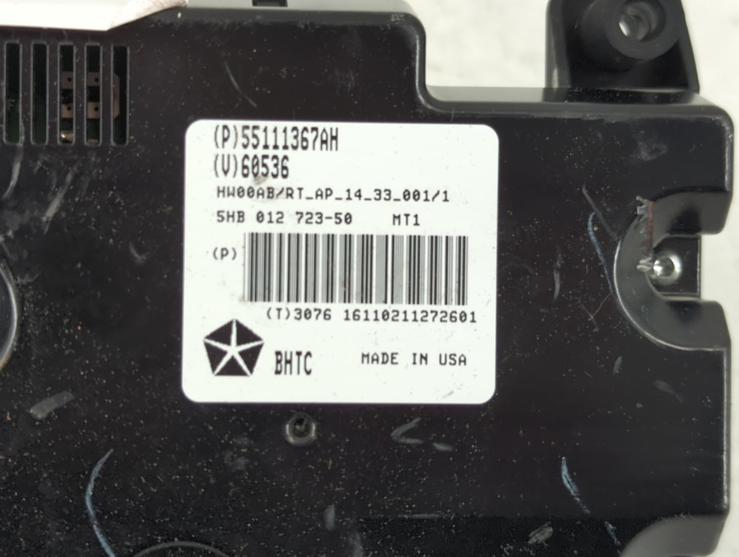2017 Dodge Caravan Climate Control Module Temperature AC/Heater Replacement P/N:55111367AH Fits OEM Used Auto Parts