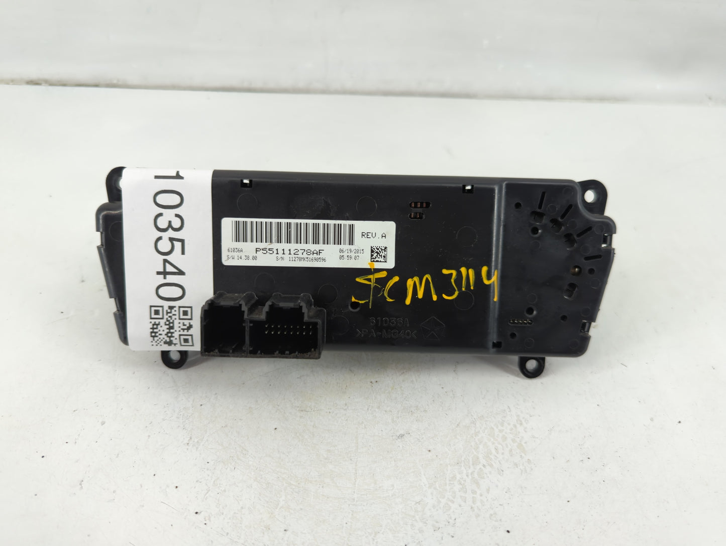 2011-2017 Jeep Patriot Climate Control Module Temperature AC/Heater Replacement P/N:P55111278AF Fits OEM Used Auto Parts - Oemusedautoparts1.com